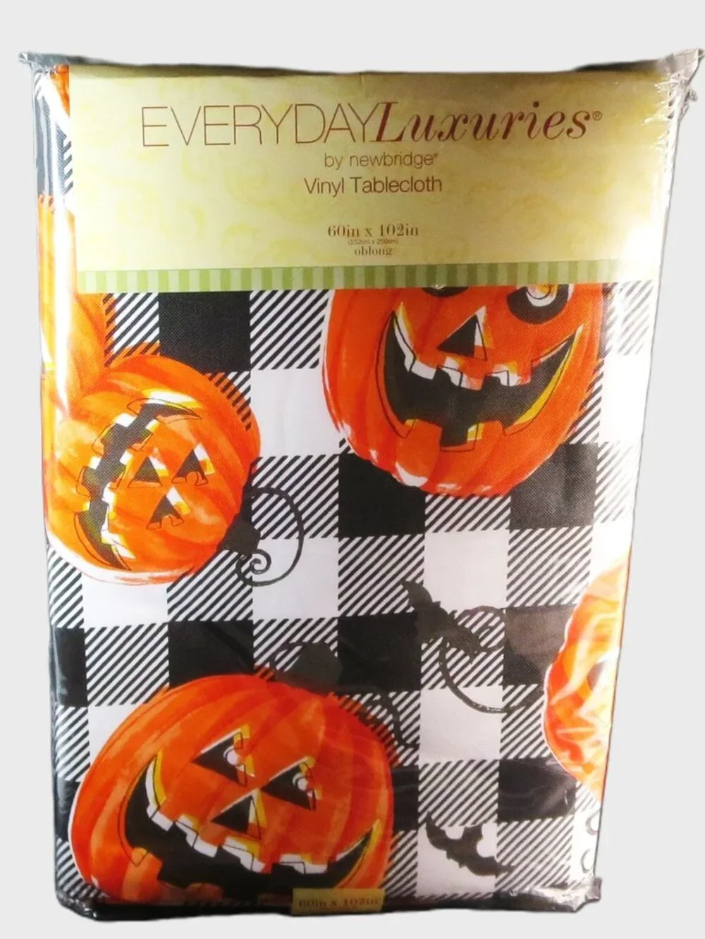 Newbridge Vinyl Tablecloth Halloween 60 x 102 Oblong Wipe Clean NIP